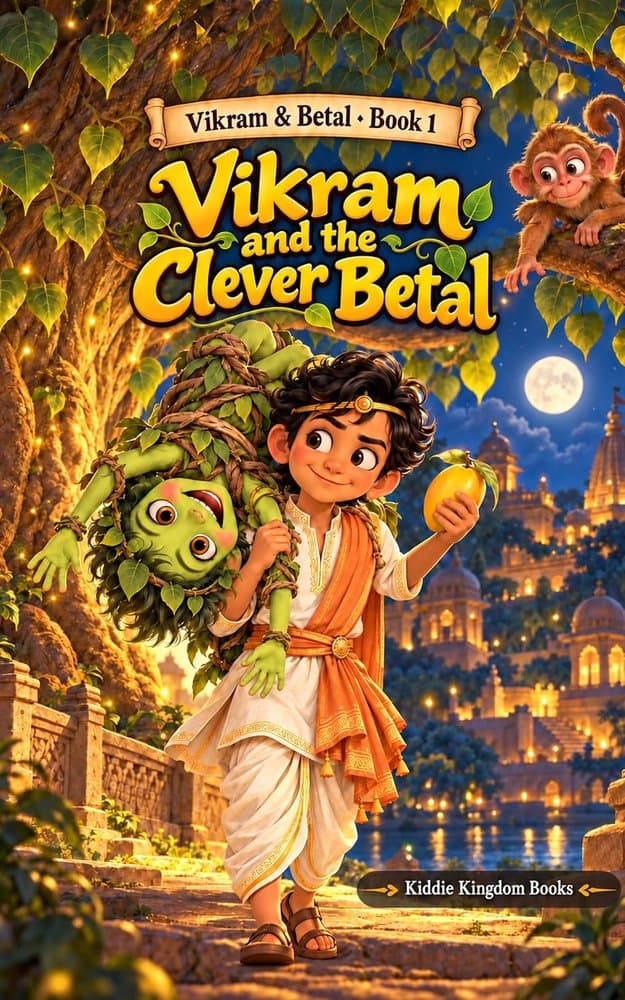 Vikram and the Clever Betal — chapter book cover, ages 6-9, by Kiddie Kingdom Books